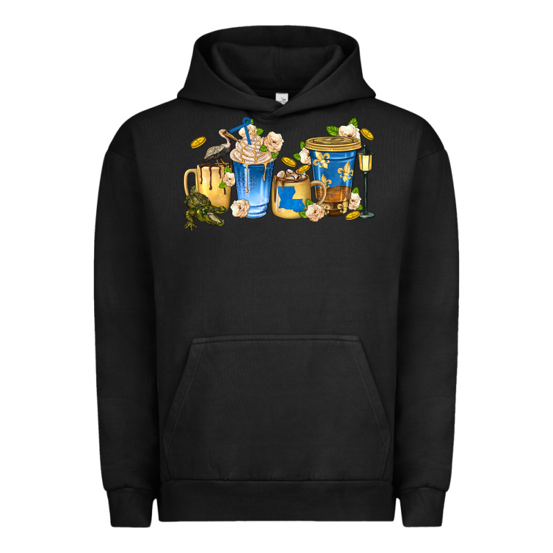 Louisiana Coffee Cups Urban Hoodie by texasbilliewilder | Teevron