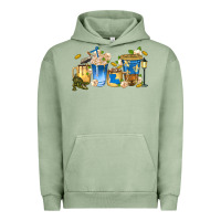 Pigment Oil Green louisiana coffee cups Urban Hoodie - texasbilliewilder