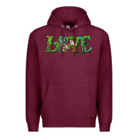 Burgundy love with shamrock Premium Hoodie - RanaPortraitStore