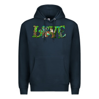 Navy love with shamrock Premium Hoodie - RanaPortraitStore