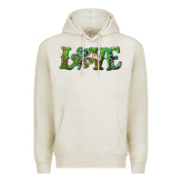 Oatmeal Heather love with shamrock Premium Hoodie - RanaPortraitStore