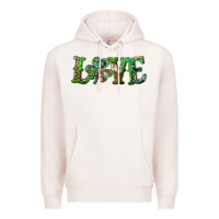 Pale Pink love with shamrock Premium Hoodie - RanaPortraitStore
