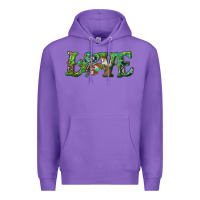 Purple love with shamrock Premium Hoodie - RanaPortraitStore