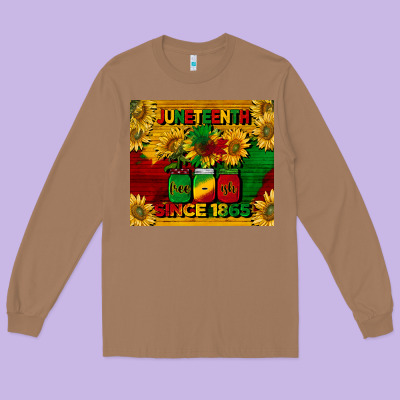 Juneteenth Since 1865 Tumbler Long Sleeve Tee Designed By Barkaloodesign