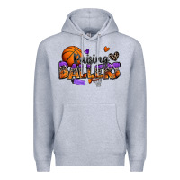Heather Grey raising ballers basketball Premium Hoodie - Zillion Design Studio
