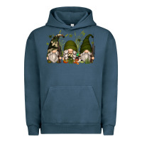 Pigment Midnight Navy hunter gnomes Urban Hoodie - Zillion Design Studio