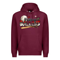 Burgundy raising ballers baseball Premium Hoodie - Zillion Design Studio