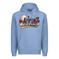 Colony Blue raising ballers baseball Premium Hoodie - Zillion Design Studio
