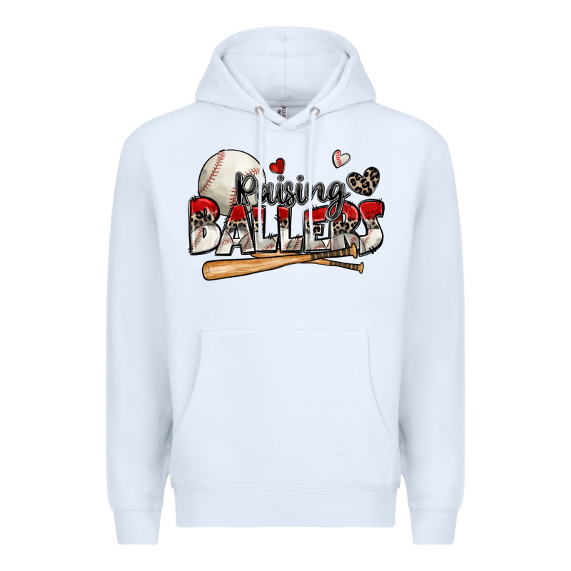 Raising Ballers Baseball Premium Hoodie by Zillion Design Studio | Teevron