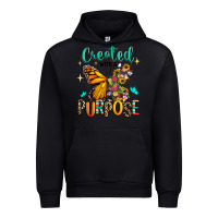 Black created with a purpose Urban Hoodie - RanaPortraitStore