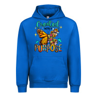 Cobalt created with a purpose Urban Hoodie - RanaPortraitStore