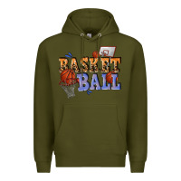 Army Green basketball Premium Hoodie - texasbilliewilder
