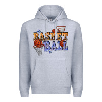 Heather Grey basketball Premium Hoodie - texasbilliewilder