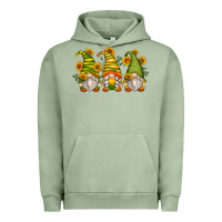 Pigment Oil Green sunflower gnomes Urban Hoodie - Zillion Design Studio