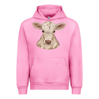 Fuchsia Pink charolais calf Urban Hoodie - RanaPortraitStore