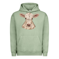 Pigment Oil Green charolais calf Urban Hoodie - RanaPortraitStore