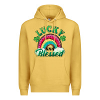 Antique Gold Lucky and blessed rainbow Premium Hoodie - RanaPortraitStore