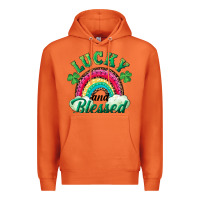Carrot Lucky and blessed rainbow Premium Hoodie - RanaPortraitStore