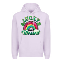 Lilac Lucky and blessed rainbow Premium Hoodie - RanaPortraitStore