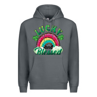 Rock Lucky and blessed rainbow Premium Hoodie - RanaPortraitStore