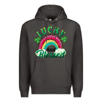 Smoke Lucky and blessed rainbow Premium Hoodie - RanaPortraitStore