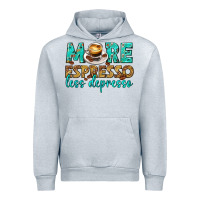 Heather Grey more espresso less depresso western Urban Hoodie - texasbilliewilder