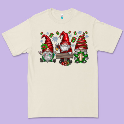 Christmas Gnomes Celebration Premium Tee Designed By Cowhidedigitalart