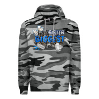 Slate Camo little sister biggest fan volleyball Premium Hoodie - Zillion Design Studio