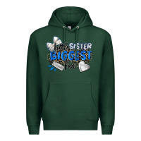 Sports Green little sister biggest fan volleyball Premium Hoodie - Zillion Design Studio
