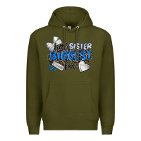 Army Green little sister biggest fan volleyball Premium Hoodie - Zillion Design Studio