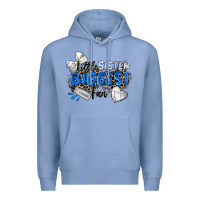 Colony Blue little sister biggest fan volleyball Premium Hoodie - Zillion Design Studio