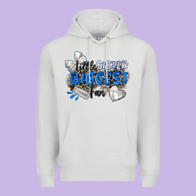 Little Sister Biggest Fan Volleyball Premium Hoodie Designed By Zillion Design Studio
