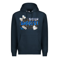 Navy little sister biggest fan volleyball Premium Hoodie - Zillion Design Studio