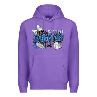 Purple little sister biggest fan volleyball Premium Hoodie - Zillion Design Studio