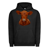 Pigment Black red angus calf Urban Hoodie - RanaPortraitStore