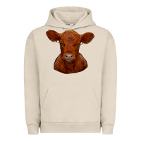 Pigment French Oak red angus calf Urban Hoodie - RanaPortraitStore
