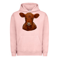 Pigment Salmon red angus calf Urban Hoodie - RanaPortraitStore