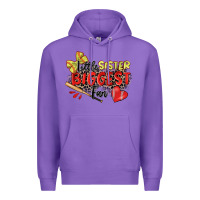 Purple little sister biggest fan softball Premium Hoodie - Zillion Design Studio