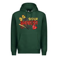 Sports Green little sister biggest fan softball Premium Hoodie - Zillion Design Studio