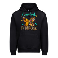 Black created with a purpose ephesians 2 10 Urban Hoodie - RanaPortraitStore