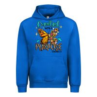 Cobalt created with a purpose ephesians 2 10 Urban Hoodie - RanaPortraitStore