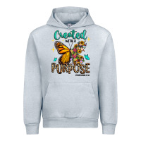 Heather Grey created with a purpose ephesians 2 10 Urban Hoodie - RanaPortraitStore