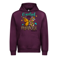 Mauve Wine created with a purpose ephesians 2 10 Urban Hoodie - RanaPortraitStore