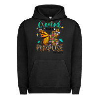 Pigment Black created with a purpose ephesians 2 10 Urban Hoodie - RanaPortraitStore