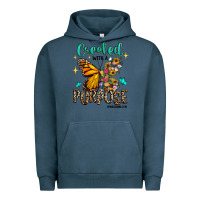 Pigment Midnight Navy created with a purpose ephesians 2 10 Urban Hoodie - RanaPortraitStore