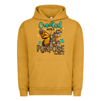 Pigment Peanut Butter created with a purpose ephesians 2 10 Urban Hoodie - RanaPortraitStore