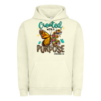 Pigment Pistachio created with a purpose ephesians 2 10 Urban Hoodie - RanaPortraitStore