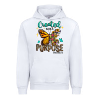 White created with a purpose ephesians 2 10 Urban Hoodie - RanaPortraitStore
