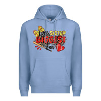 Colony Blue little sister biggest fan softball Premium Hoodie - Zillion Design Studio