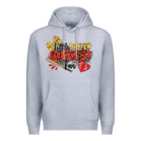 Heather Grey little sister biggest fan softball Premium Hoodie - Zillion Design Studio